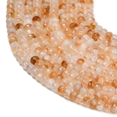 Heated Natural Citrine Beads Strands GG-CBA41EF-A01-6x4mm-1