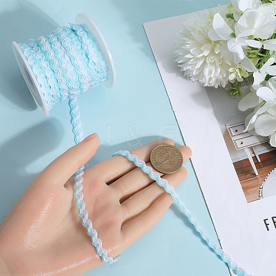 Two Tone Polyester Wavy Fringe Trim Ribbon OCOR-GF0003-97D-1