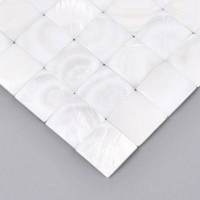 Natural Freshwater Shell Mosaic Tiles Cabochons SHEL-Q029-06-1