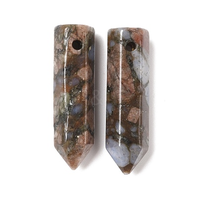 Natural African Opal Pointed Pendants G-D460-01L-1