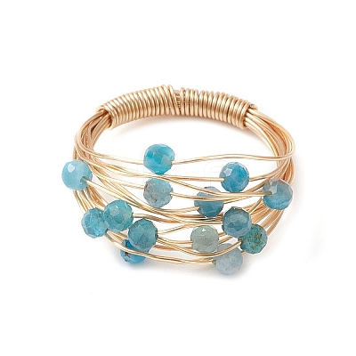 Natural Apatite Finger Rings RJEW-TA00221-01-1