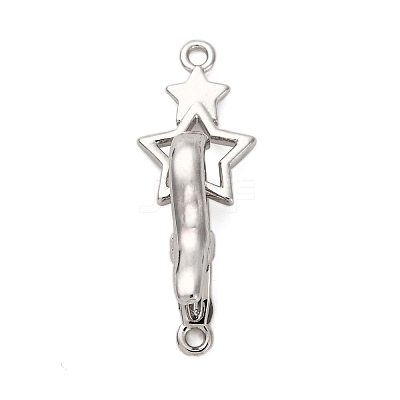 Brass Interlocking Clasps KK-C075-26P-1