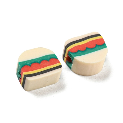 Handmade Polymer Clay Beads X-CLAY-E005-08-1