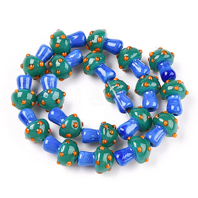 Handmade Lampwork Beads Strands X-LAMP-N024-09C-1