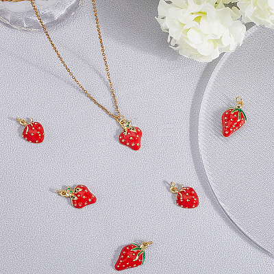 6Pcs 3 Style Brass Enamel Pendants KK-BBC0019-49-1