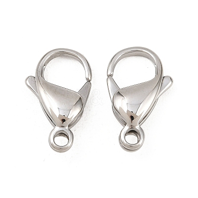 Tarnish Resistant 316 Surgical Stainless Steel Lobster Claw Clasps STAS-316-FL18A-1