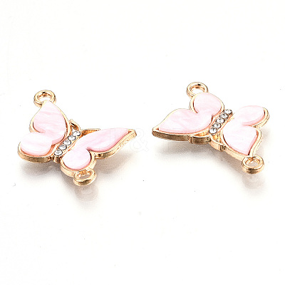 Eco-Friendly Alloy Micro Pave Clear Cubic Zirconia Links Connectors X-ENAM-Q437-058D-NR-1