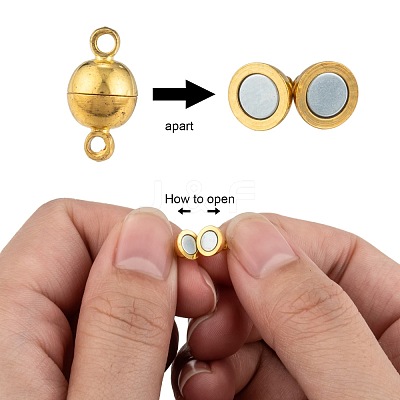 Brass Magnetic Clasps with Loops MC019-NFG-1