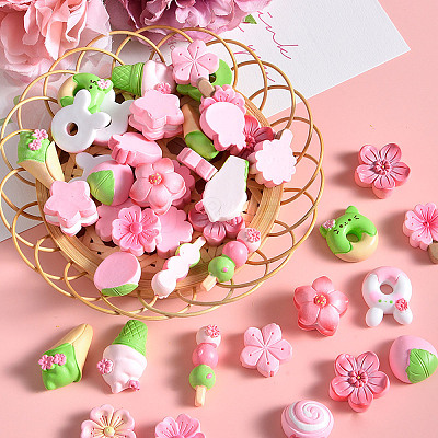 Opaque Resin Imitation Food Cabochons X1-RESI-F045-03M-1