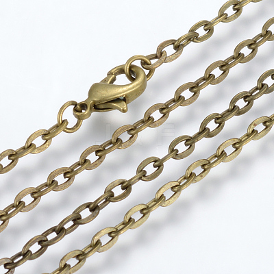 Iron Cable Chains Necklace Making X-MAK-R013-45cm-AB-1