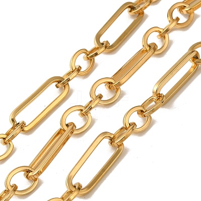 Ion Plating(IP) 304 Stainless Steel Rectangle Link Chains CHS-Q006-19G-1