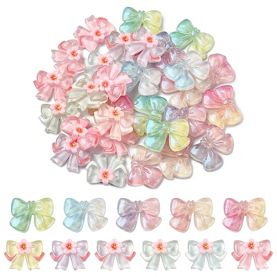 20Pcs Transparent Resin Cabochons RESI-YW0005-61-1