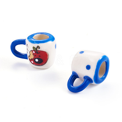 2Pcs Handmade Porcelain Mug Cup Decoration PORC-TA0001-55D-1