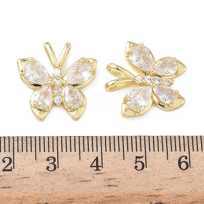Brass Micro Pave Cubic Zirconia Pendants KK-L256-02G-1