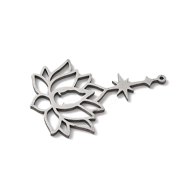201 Stainless Steel Filigree Pendants STAS-K298-04P-1