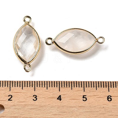 Natural Quartz Crystal Faceted Connector Charms G-K347-03G-14-1