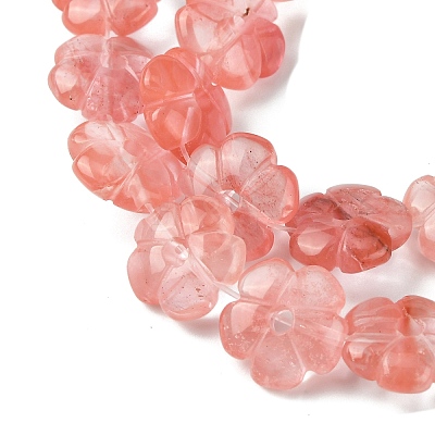 Cherry Quartz Glass Beads Strands G-H023-B10-01-1