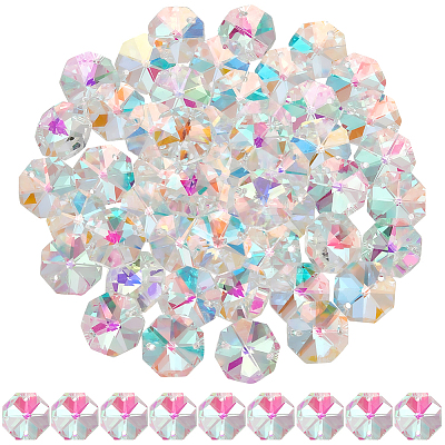50Pcs Octagon Sew on Glass Rhinestone GLAA-SP0001-83A-01-1