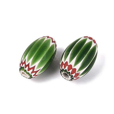 Handmade Millefiori Glass Barrel Beads LS-LA-N002-28A-1