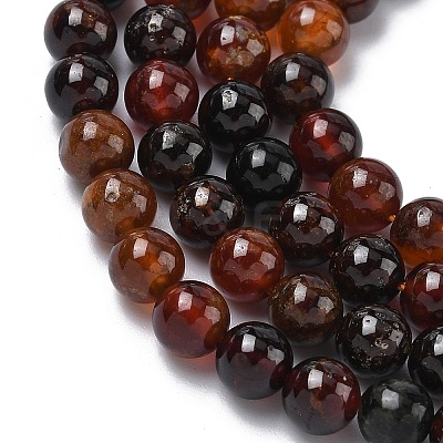 Natural Africa Orange Garnet Beads Strands G-K365-F01-6mm-1