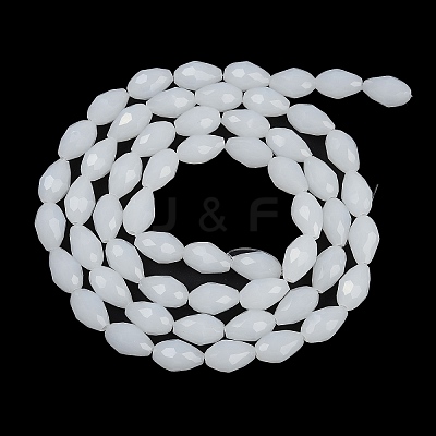 Electroplate Imitation Jade Glass Beads Strands EGLA-N013-J10mm-D03-1