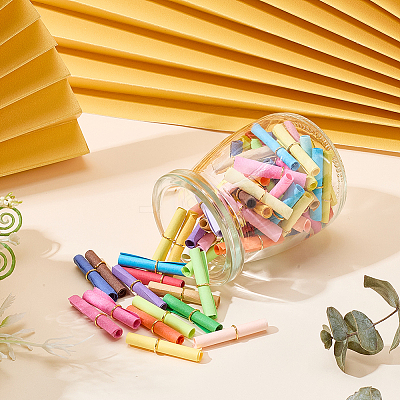 100Pcs Paper Message in a Bottle Capsule Letter Roll AJEW-SC0004-36C-1