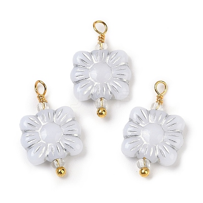 Opaque Acrylic Pendants KK-K296-04B-G-1