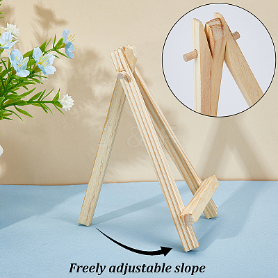 Foldable Wood Triangle Easel WOOD-WH0022-55B-1