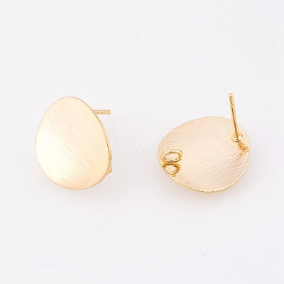 Brass Stud Earring Findings X-KK-T016-03G-1