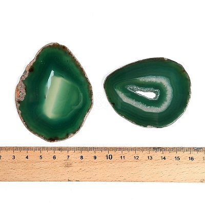 Dyed & Heated Natural Agate Slice Cabochons GG-CBAAF67-01E-1