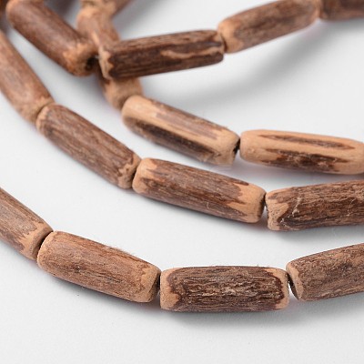 Natural Coconut Column Bead Strands X-COCB-O001-10-1