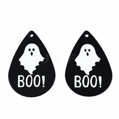 Spray Painted Iron Pendants IFIN-T016-64-1