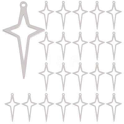 50Pcs 304 Stainless Steel Pendants STAS-HY0001-50-1