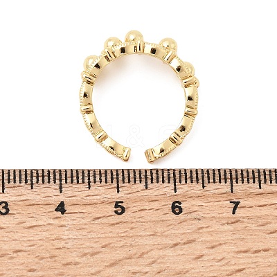 Brass Cuff Open Rings RJEW-P182-07G-1