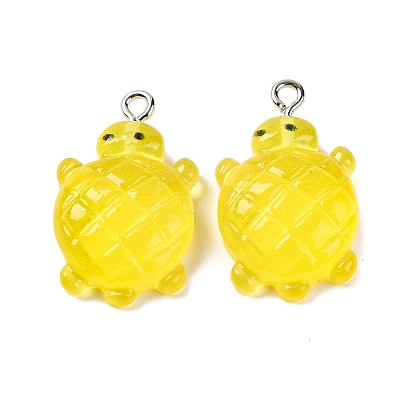 Gradient Color & Luminous Opaque Resin Pendants LS-RESI-S011-01H-1
