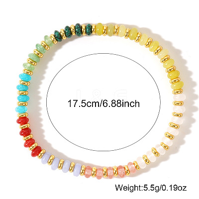Bohemian Style Natural & Synthetic Gemstone Beads Stretch Bracelets for Women Men GW3673-1