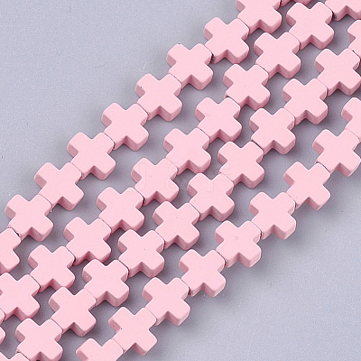 Spray Painted Non-magnetic Synthetic Hematite Beads Strands G-T116-18A-05-1
