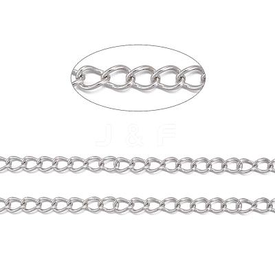 Tarnish Resistant 304 Stainless Steel Twist Chains CHS-K001-24-3mm-1