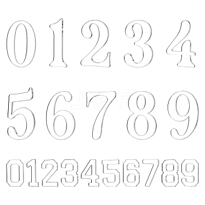 1Bag Acrylic Numbers Sheet OFST-BC0001-11-1