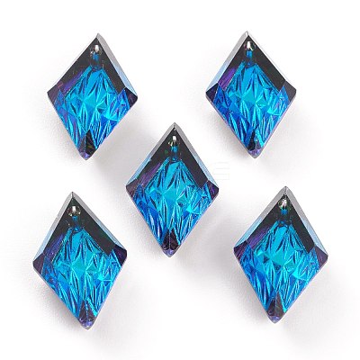 Embossed Glass Rhinestone Pendants GLAA-J101-04B-001BB-1