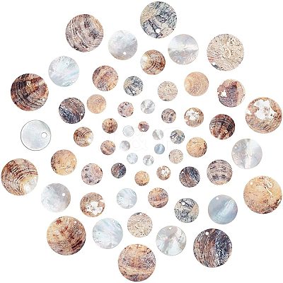 Natural Akoya Shell Pendants SHEL-SC0001-02-1