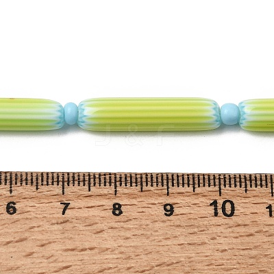 Handmade Lampwork Chevron Beads LAMP-Z019-01-15-1
