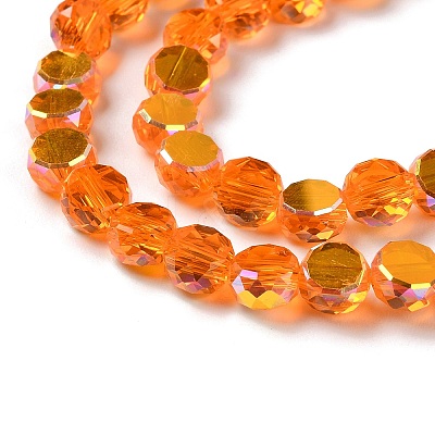 Transparent Electroplate Glass Beads Strands GLAA-Q099-D01-08-1
