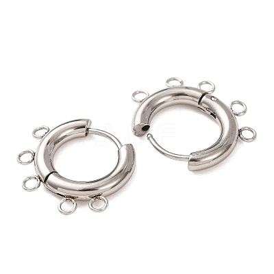 304 Stainless Steel Hoop Earring Findings STAS-D183-02E-P-1