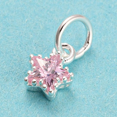 925 Sterling Silver Birthstone Charms STER-G035-01C-04-1