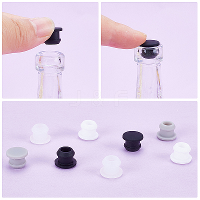 32Pcs 4 Colors Silicone Bottle Seal Plug AJEW-GF0008-08B-1