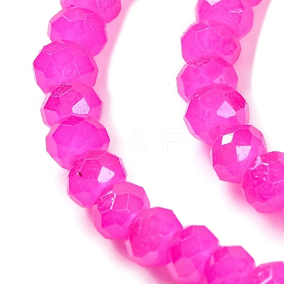 Baking Electroplate Glass Beads Strands X-DGLA-A039-J4mm-B24-1