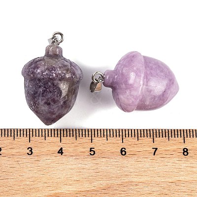 Natural Lepidolite Pendants G-Q172-08P-04-1