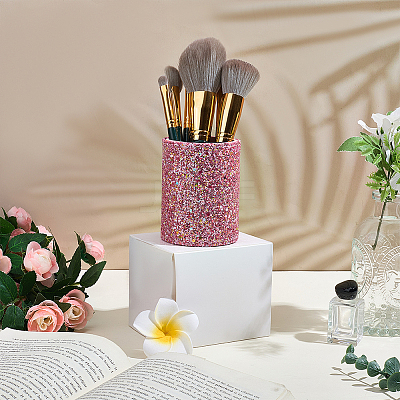 2Pcs Sequins Plastic Eyebrow Pencil Storage Holder AJEW-CL0005-54-1