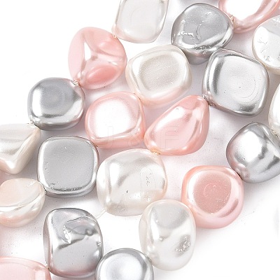 Electroplated Shell Pearl Beads Strands BSHE-D301-02D-1